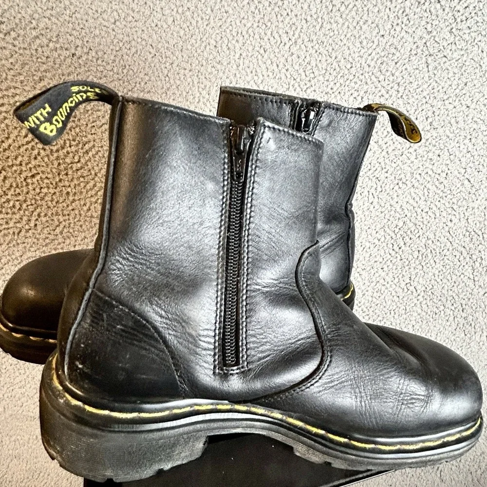Vintage 90s Dr Martens 9489 Zip Up Black Boots Men's 6 Women's 8 Chunky Grunge